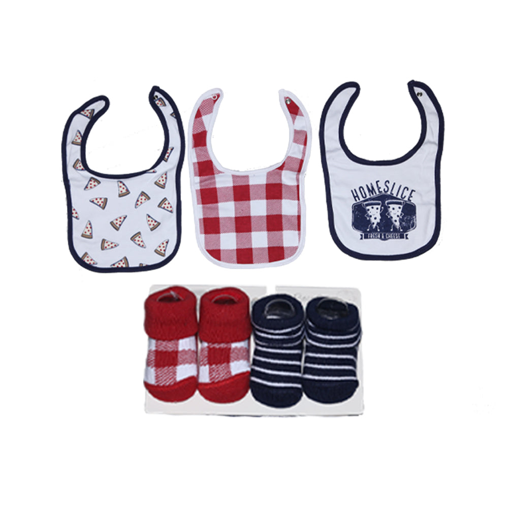 BABY BIB 3PC WITH 2 PAIR BOOTIES SET MW-22 CHI 56256