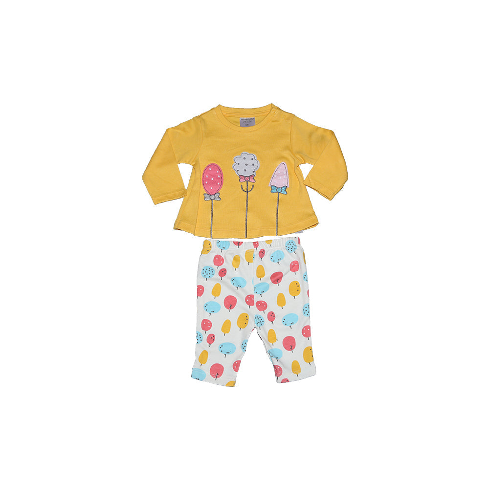 GIRLS L/S 2PC PAJAMA SUIT MW-22 N.B THAI 127-098