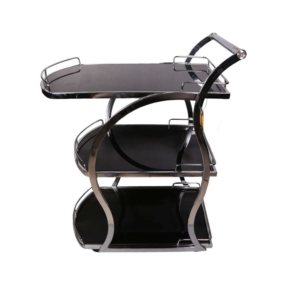 Tea Trolley Ir Silver D528 A+B+C