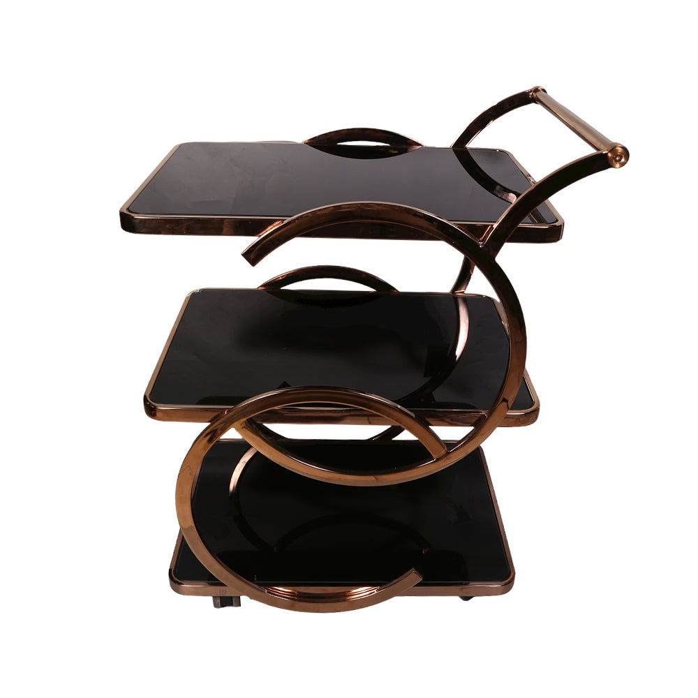Tea Trolley Ir Rose Gold D238 A+B+C