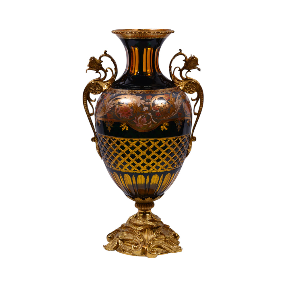 VASE CRYSTAL BRASS IR E7-V21015-1 PCT05-1-C58-1