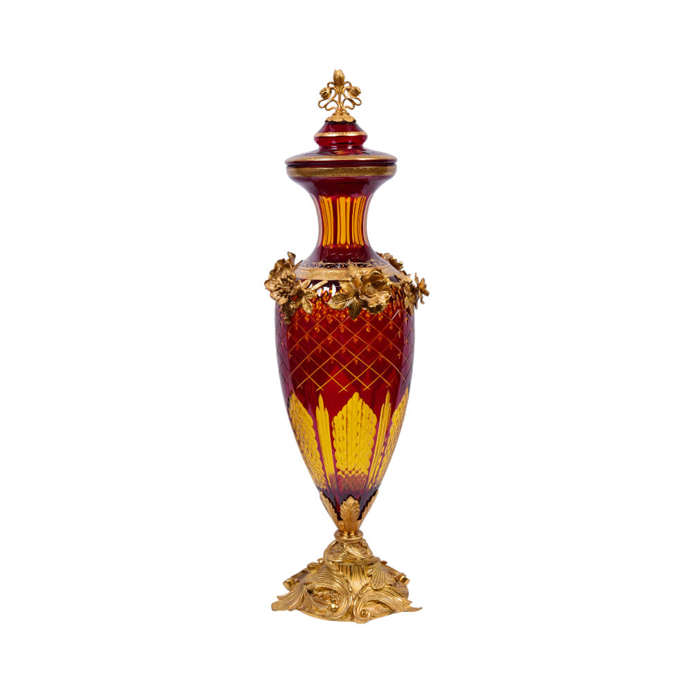 BOWL CANDY CRYSTAL BRASS IR E8-J2087-1 JSB06-C59-1