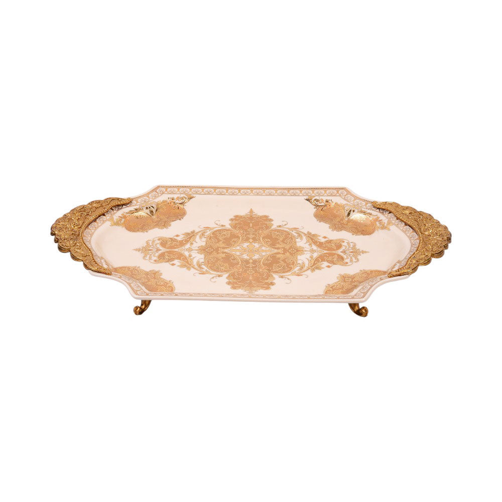 TRAY CRYSTAL BRASS IR H-PP41-408 J203-OY29