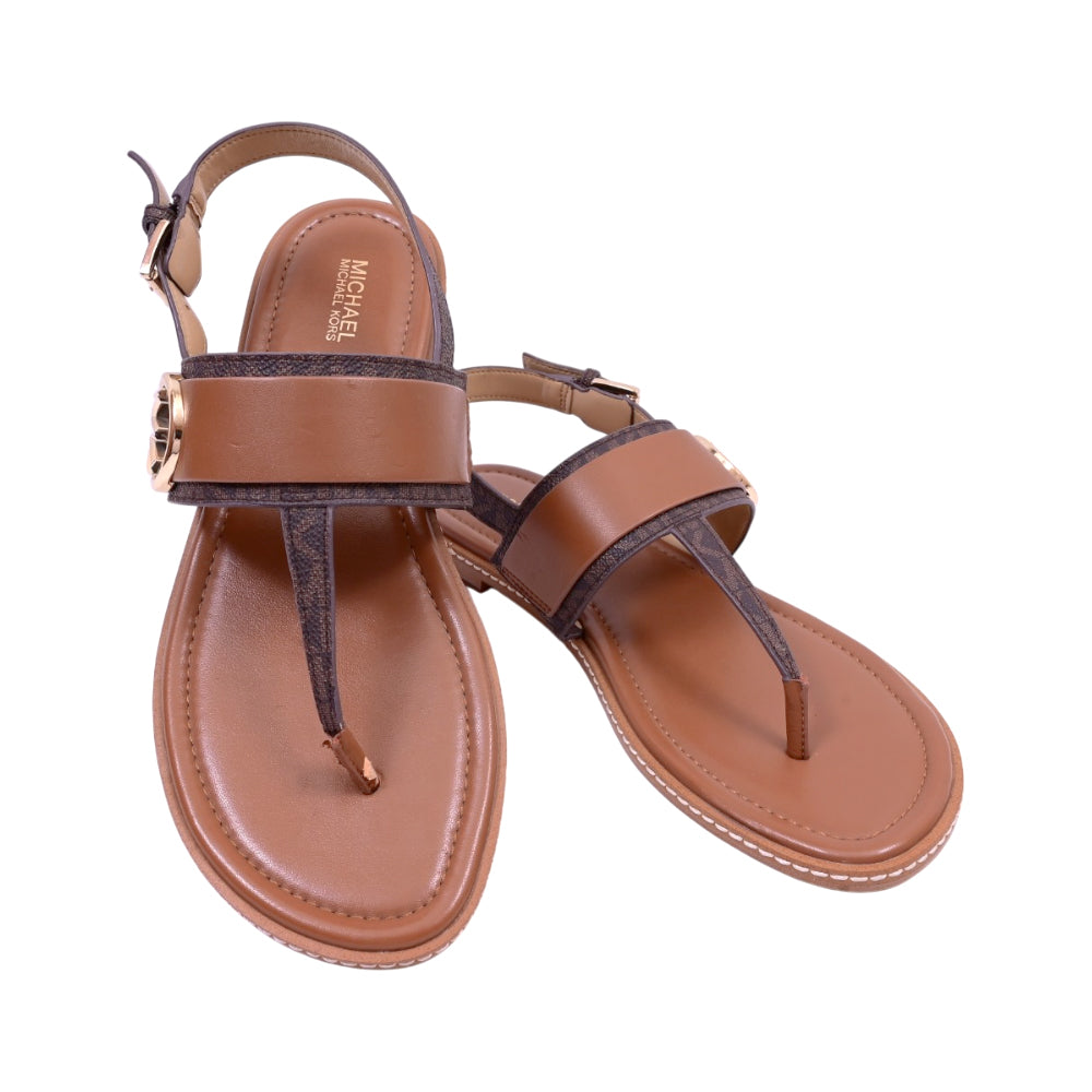 MK CARMEN THONG SANDAL 49S2CRFA1B BRN IR 9