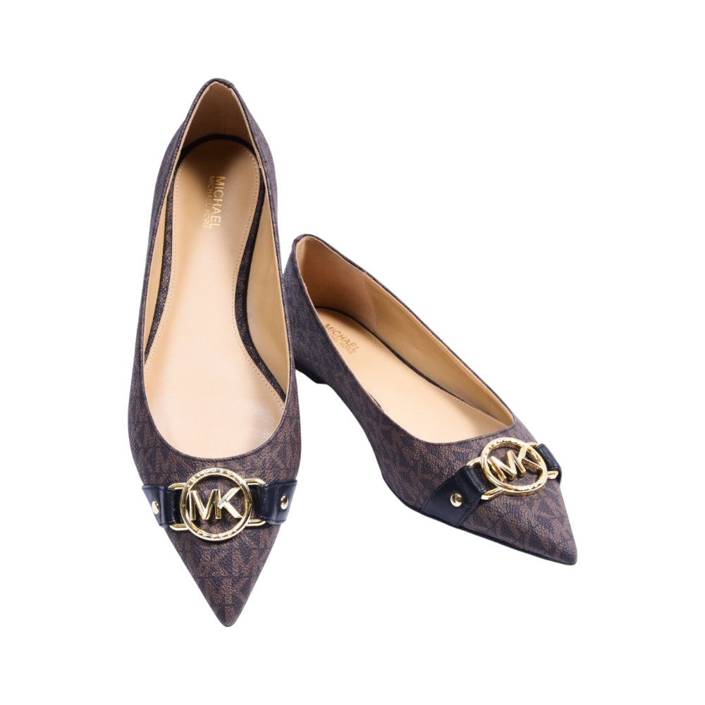 MK LADIES PUMPS 40F2ROFP1B (BLK/BROWN) 9.5 (IR)