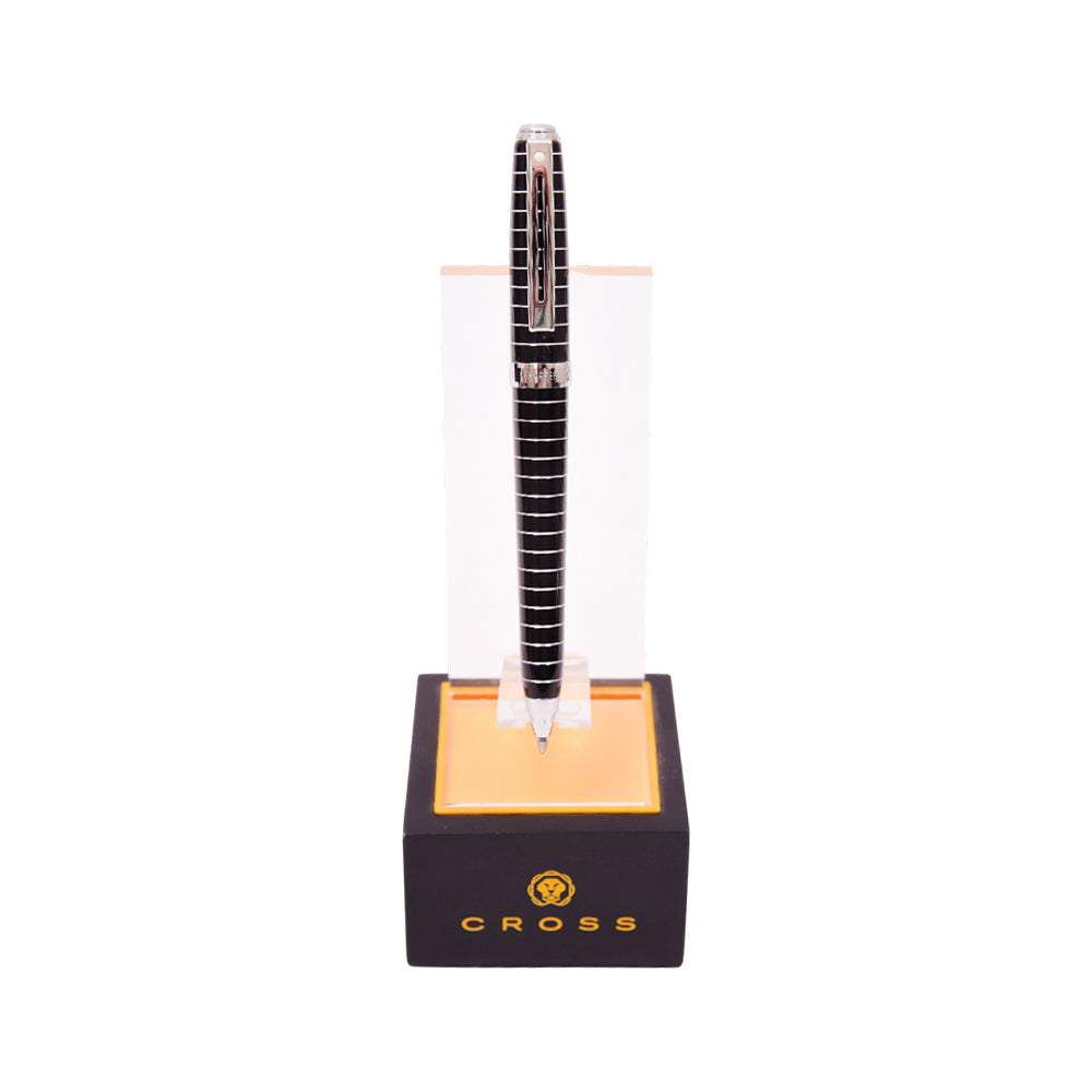 SHEAFFER 9164 PRELUDE BLACK LACQURE HORIZONTAL CHROME PATTER