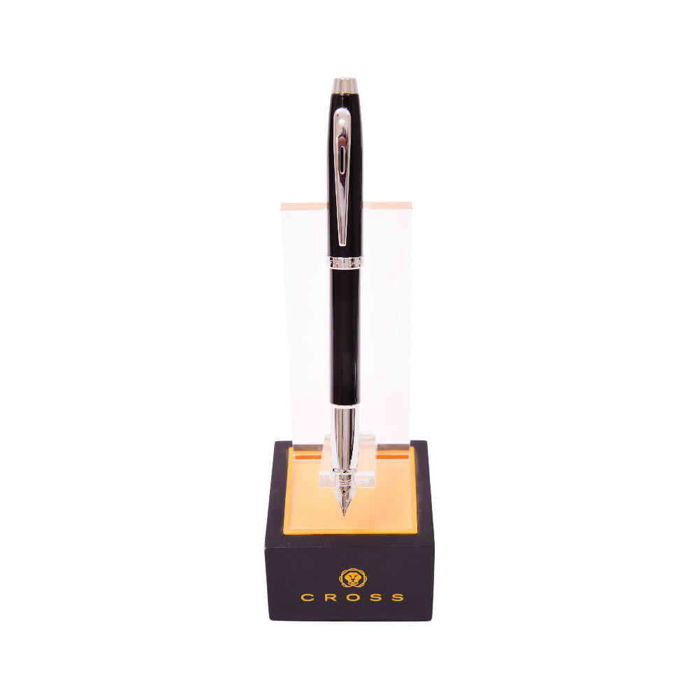 SHEAFFER 9338 SH100 BLACK LACQUR WITH CHROME PLATED FP