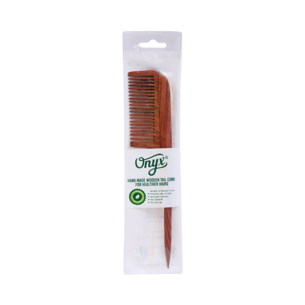 KROS ONYX WOODEN TAIL COMB