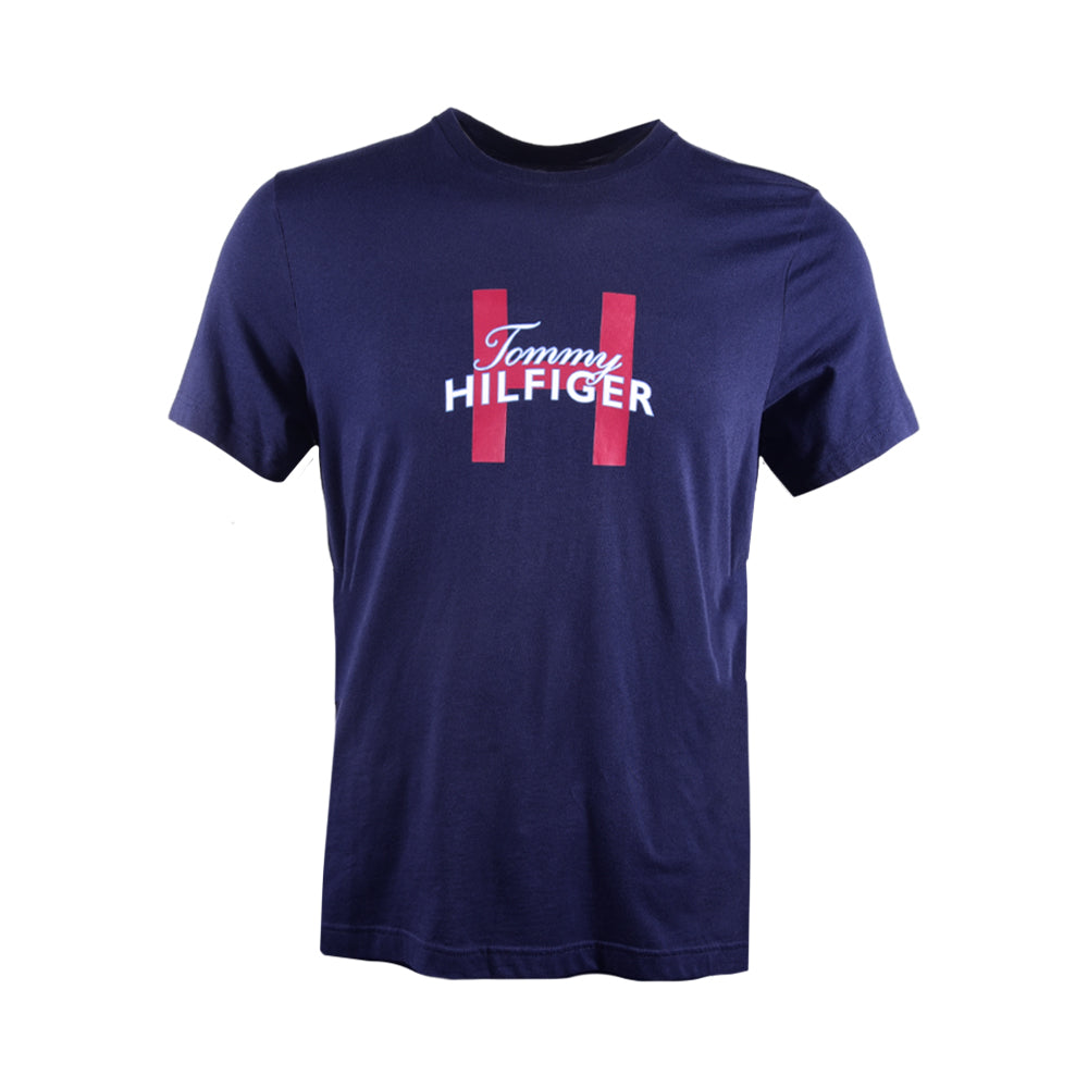 TH MEN S/S R-NECK/SHIRT 09T4161-410 NVY M (IR)