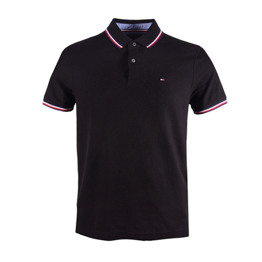 TH MEN S/S POLO SHIRT 78B2300-012 BLK L (IR)