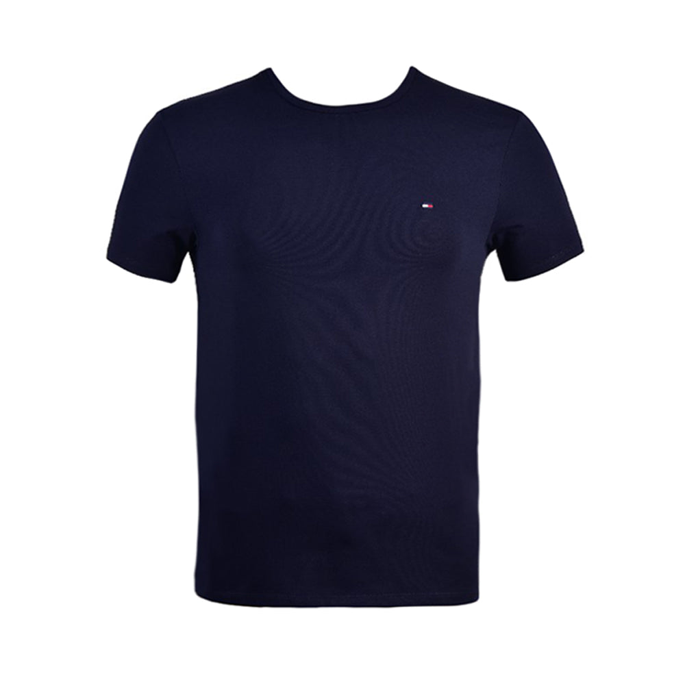 TH MEN S/S V NECK 78J7087-410 NVY L (IR)