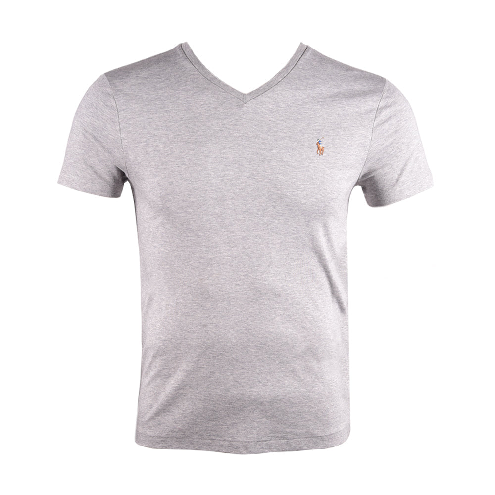 RL MEN S/S V.NECK SHIRT 052004 GRY L (IR)