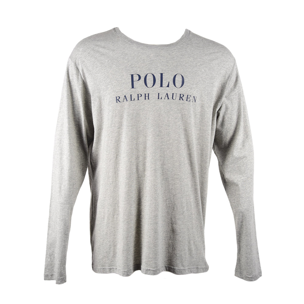 RL MEN L/S R.NECK SHIRT PL91RL GRY XL (IR)