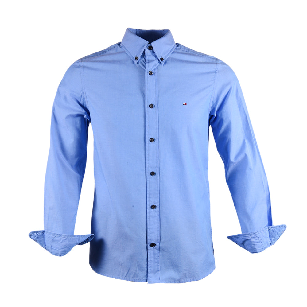 TH MEN L/S D.SHIRT 78J7380-400 BLU L (IR)