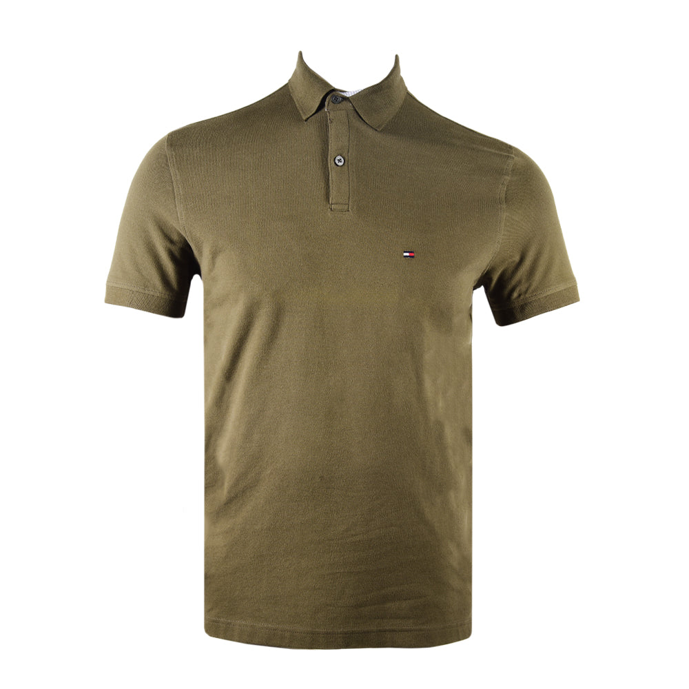 TH MEN S/S POLO SHIRT 78J6335-702-ARMY/GRN S (IR)