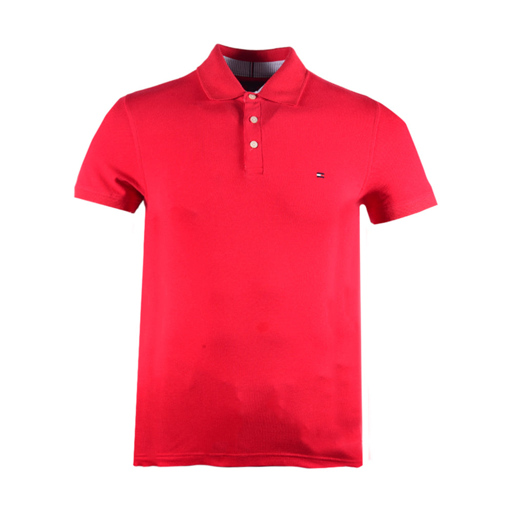TH MEN S/S POLO SHIRT 78J0043-611 RED S (IR)