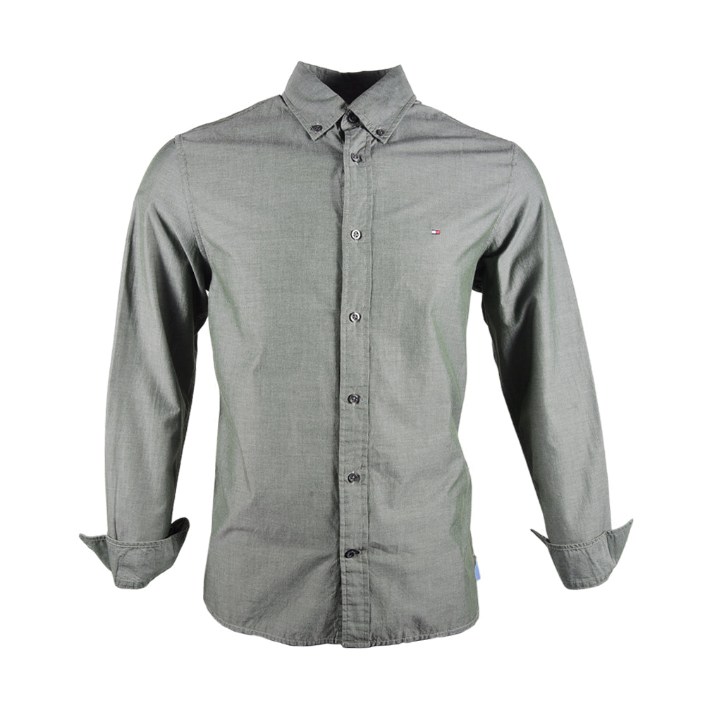 TH MEN L/S D.SHIRT 78J7380-301 GRN M (IR)