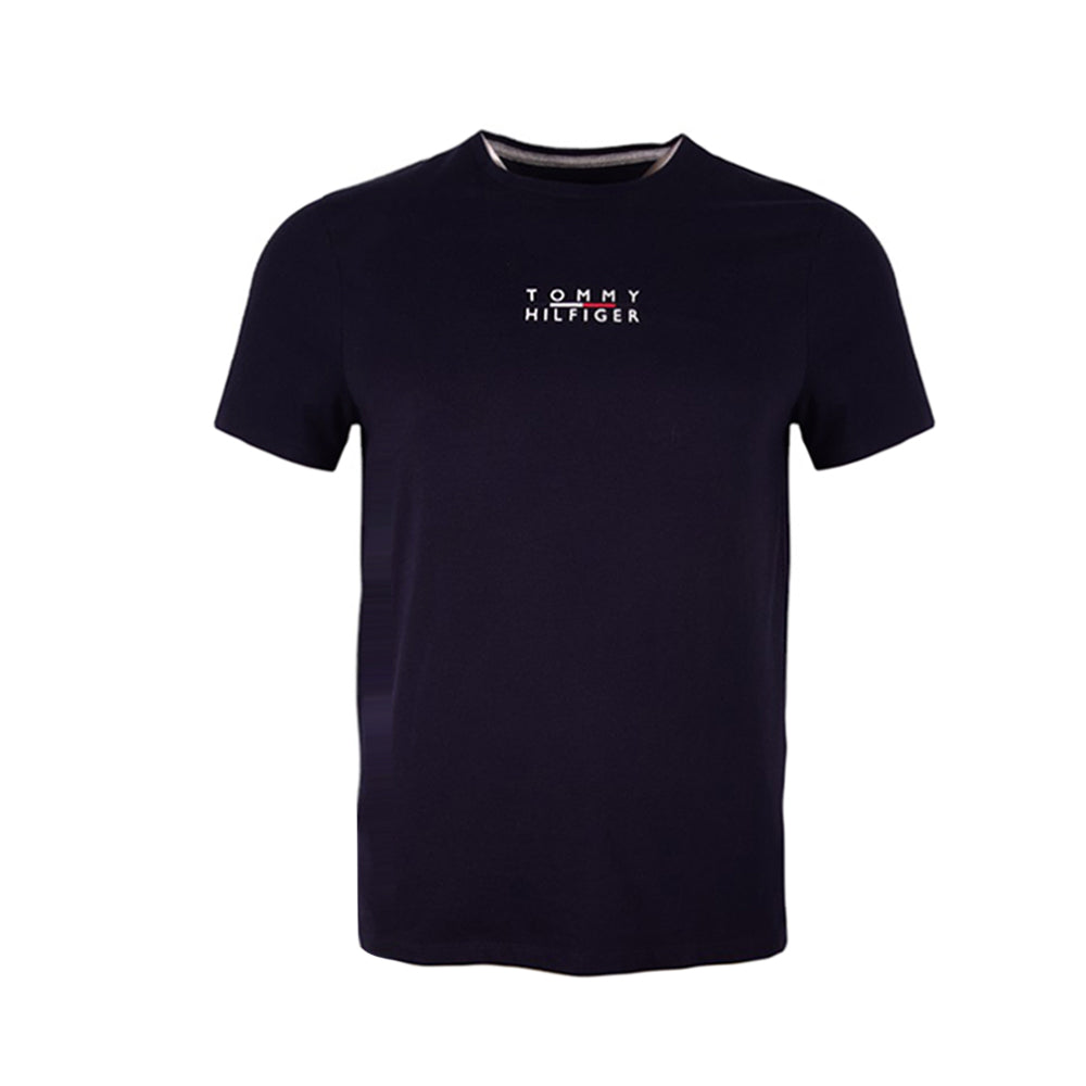 TH MEN S/S R/NECK SHIRT 78J8160-411 NVY L (IR)