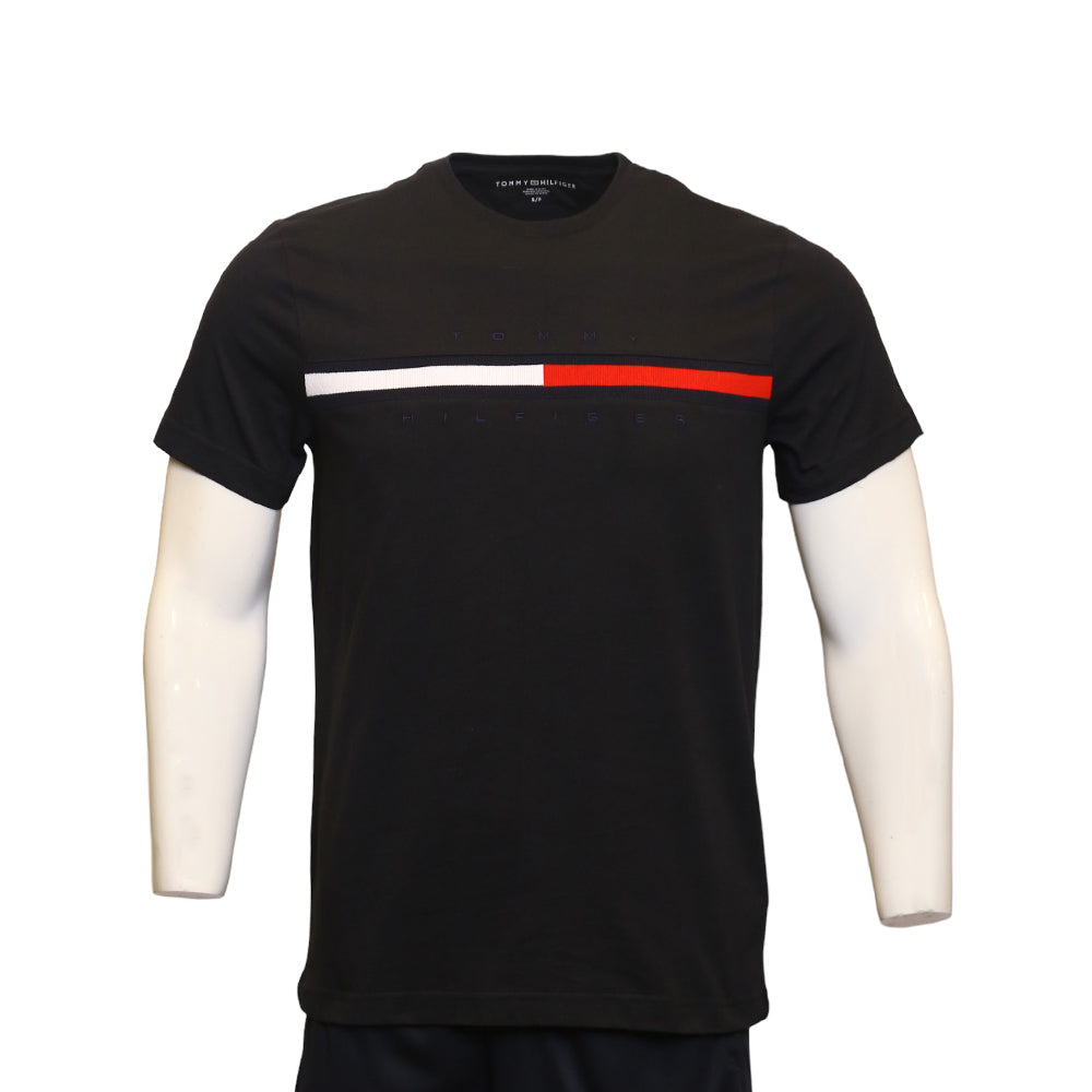 TH MEN S/S R/NECK T SHIRT 7849807-065 BLK S (IR)