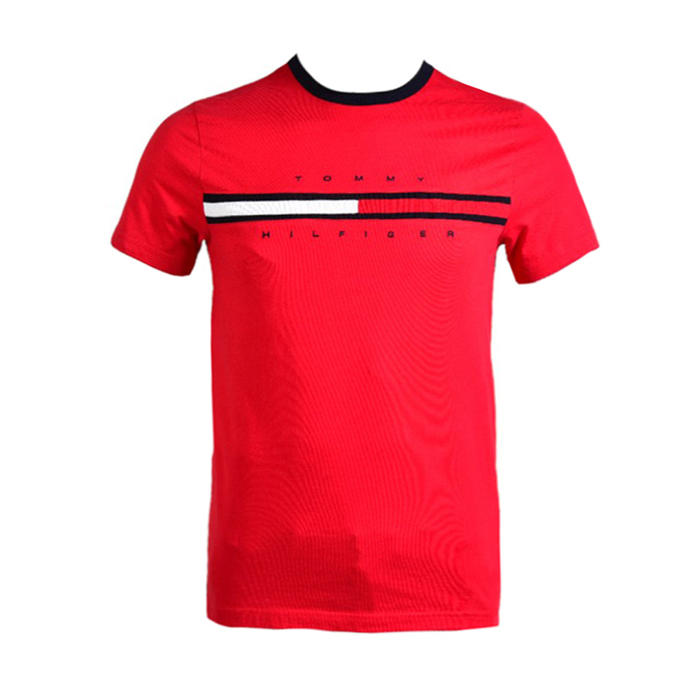 TH MEN S/S R/NECK T SHIRT 7849807-612 RED L (IR)