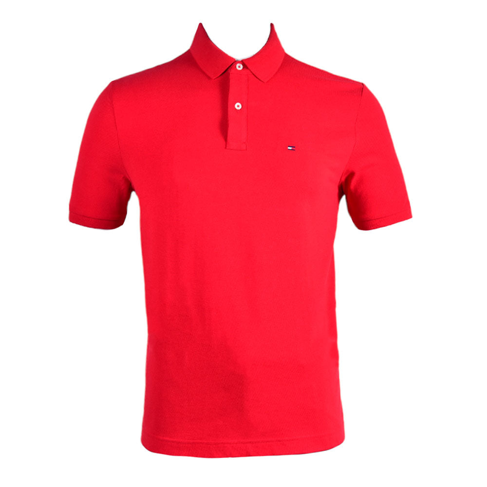 TH MEN S/S POLO SHIRT 7802266-638 RED M (IR)