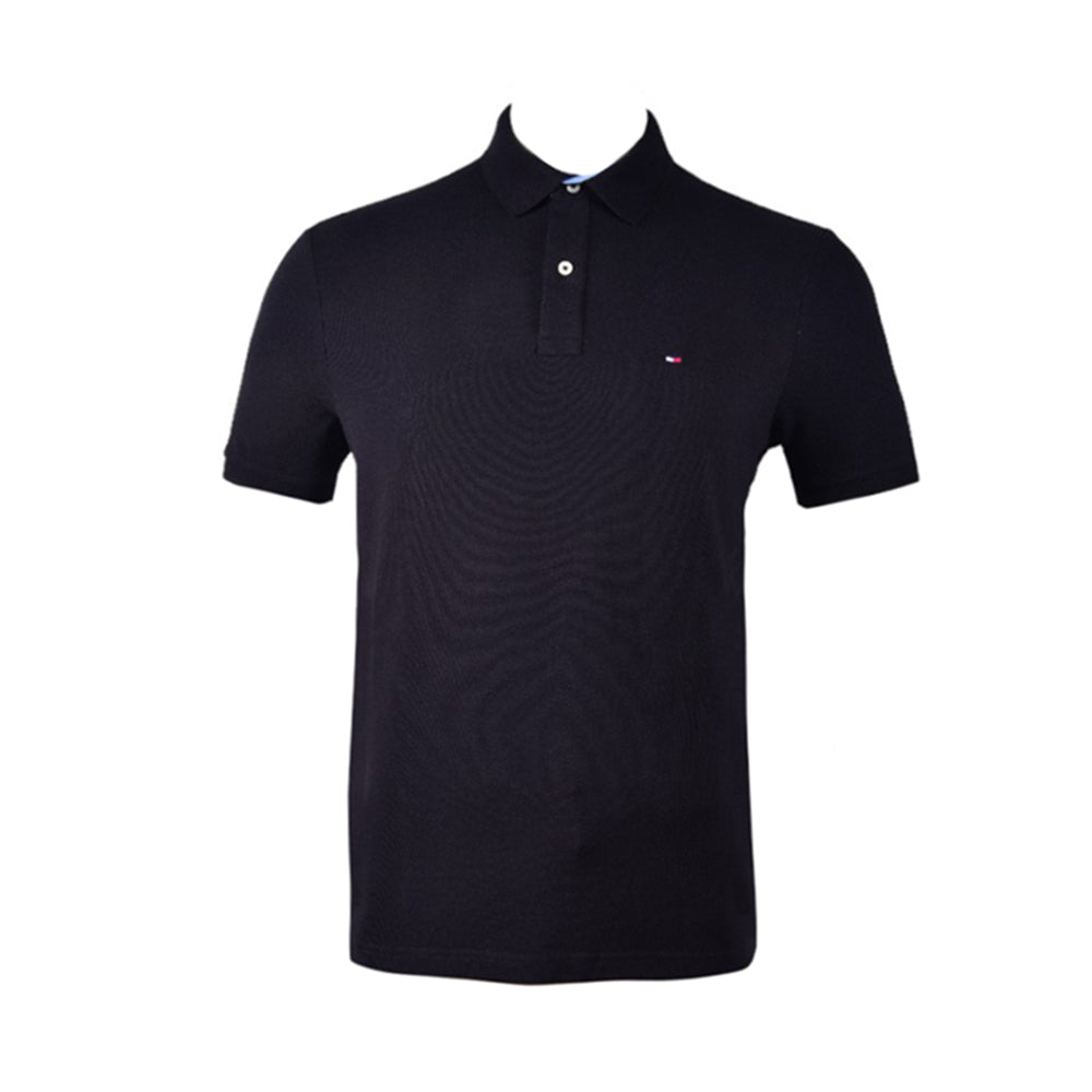 TH MEN S/S POLO SHIRT 7803120-078 BLK L (IR)