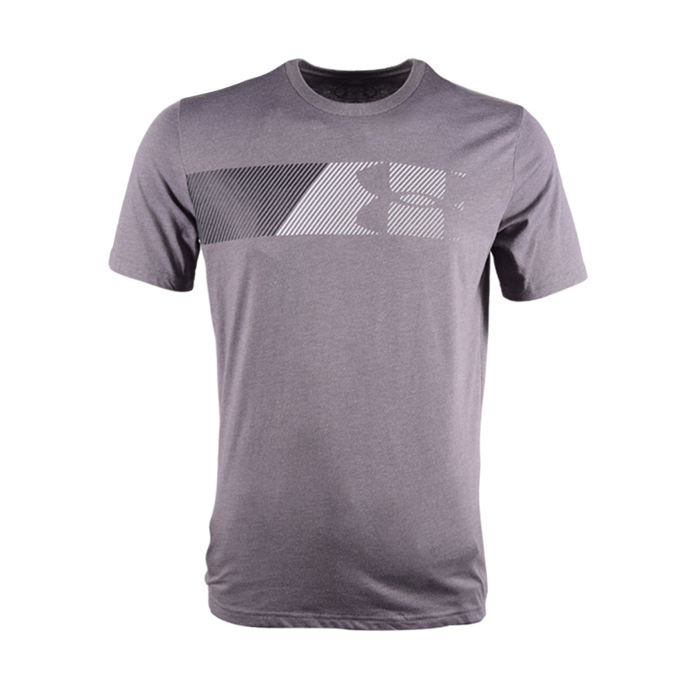 UA MEN S/S R-NECK SHIRT 1329584013 D/GRY L (IR)