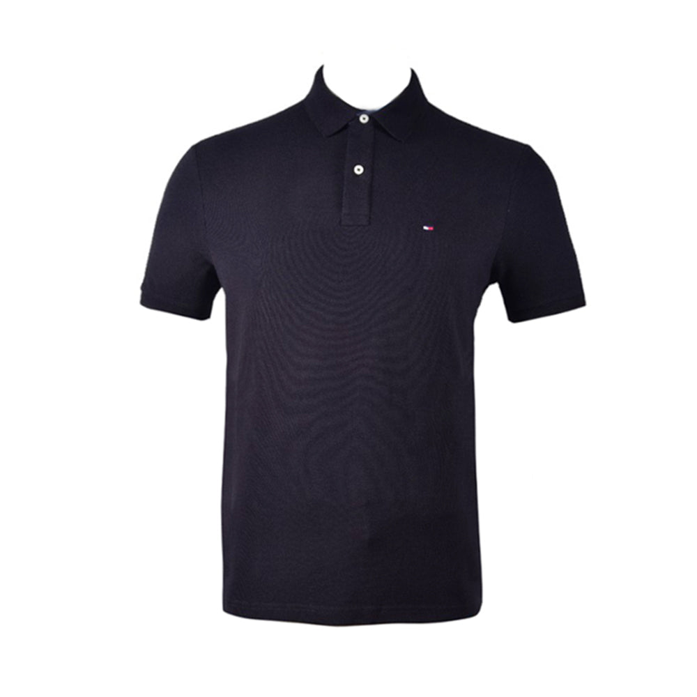 TH MEN S/S POLO SHIRT 7802266-078 BLK L (IR)