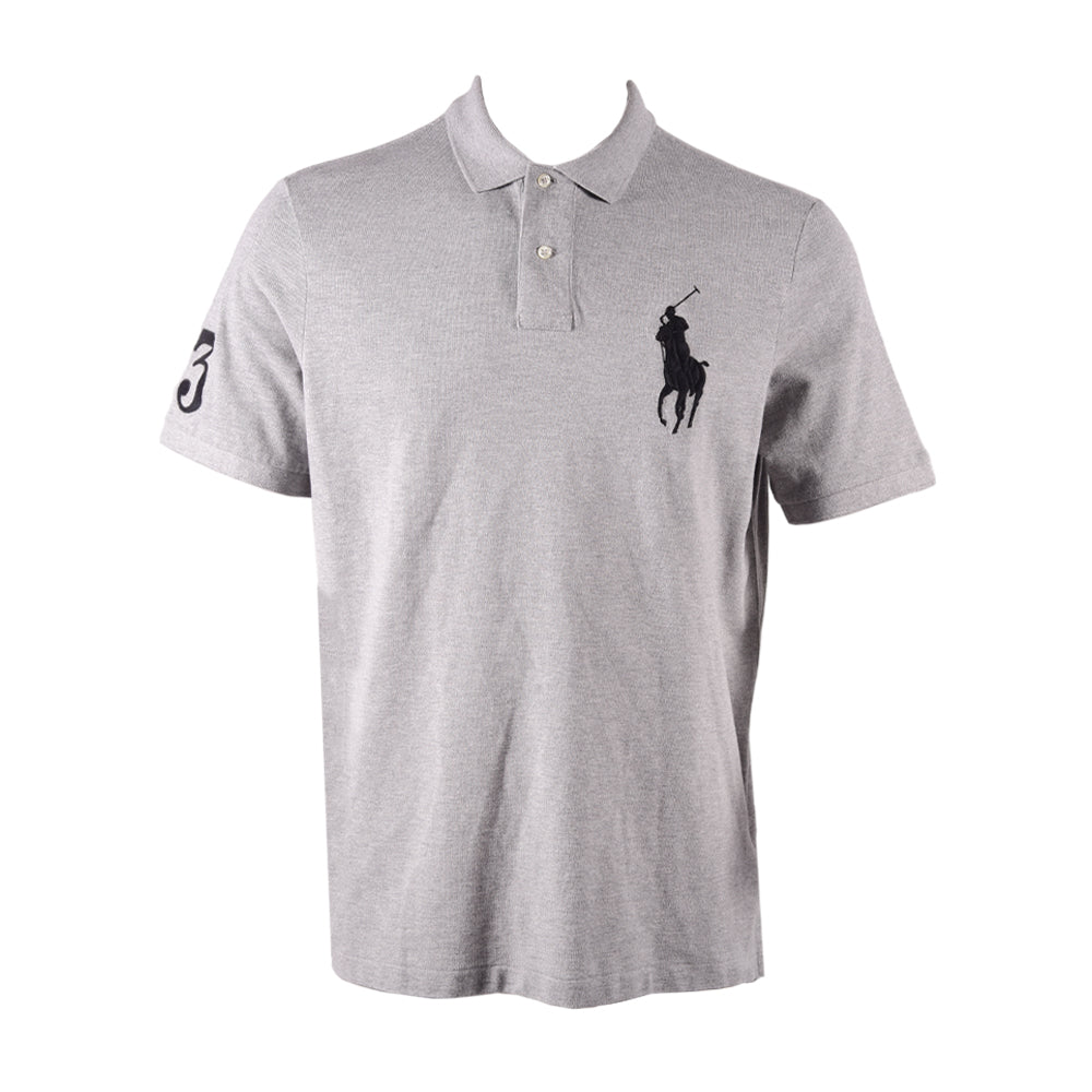 RL MEN S/S POLO SHIRT 394006 GRY M (IR)