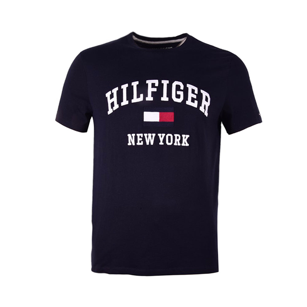 TH MEN S/S R/NECK T SHIRT 78J8667-411 NVY L (IR)