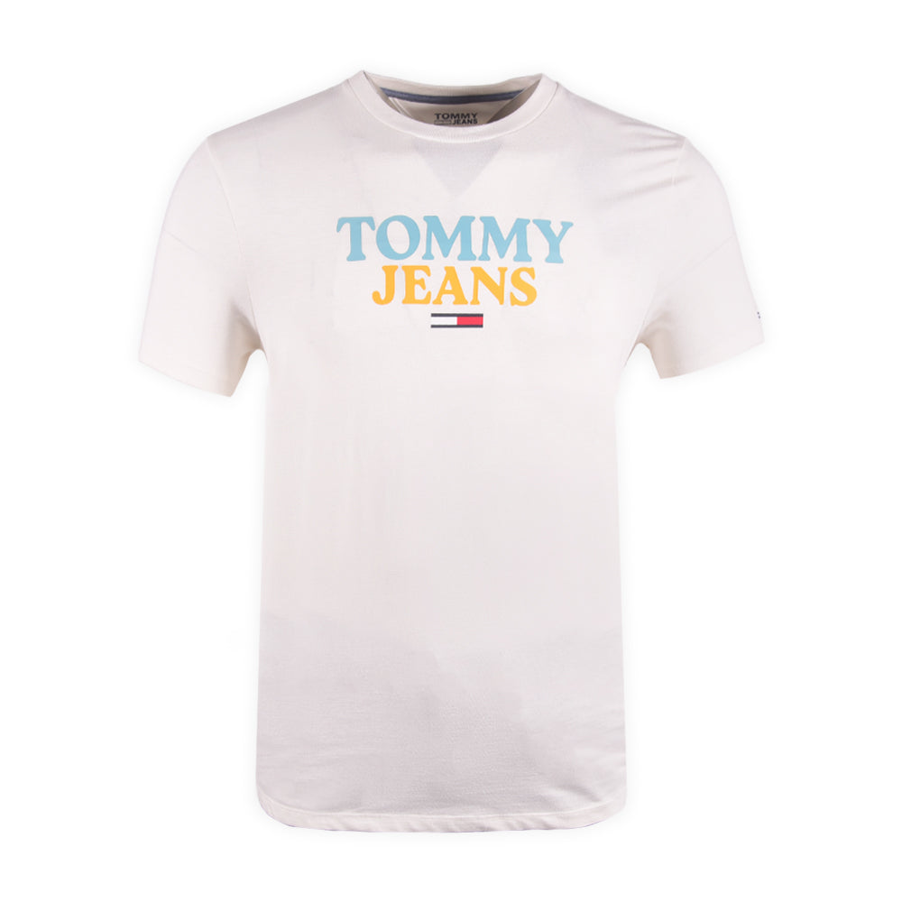 TH MEN S/S R/NECK T SHIRT 78J8173-101 OFF/WHT L (IR)