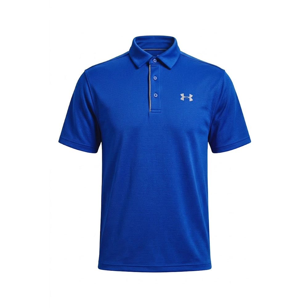 UA MEN S/S POLO SHIRT 1290140-400 R/BLU M (IR)