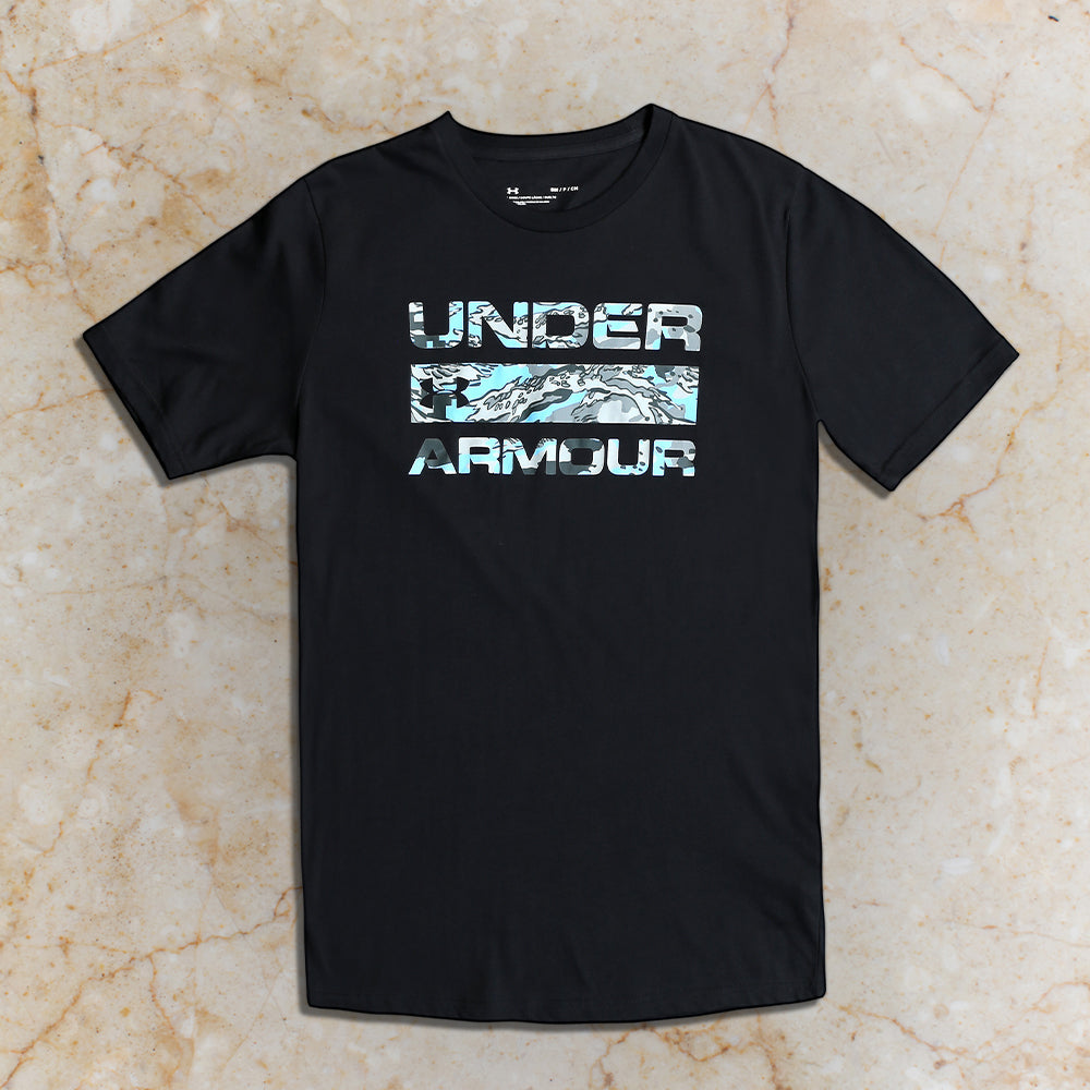UA MEN S/S R-NECK T SHIRT 1361903-003 BLK M (IR)