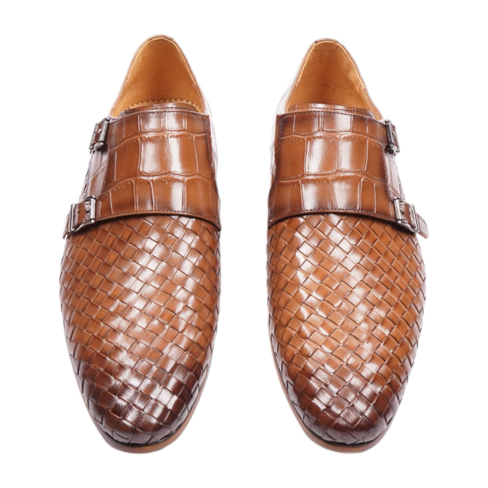 EXCELLENT MEN SHOES A86-15 BRN IR 43