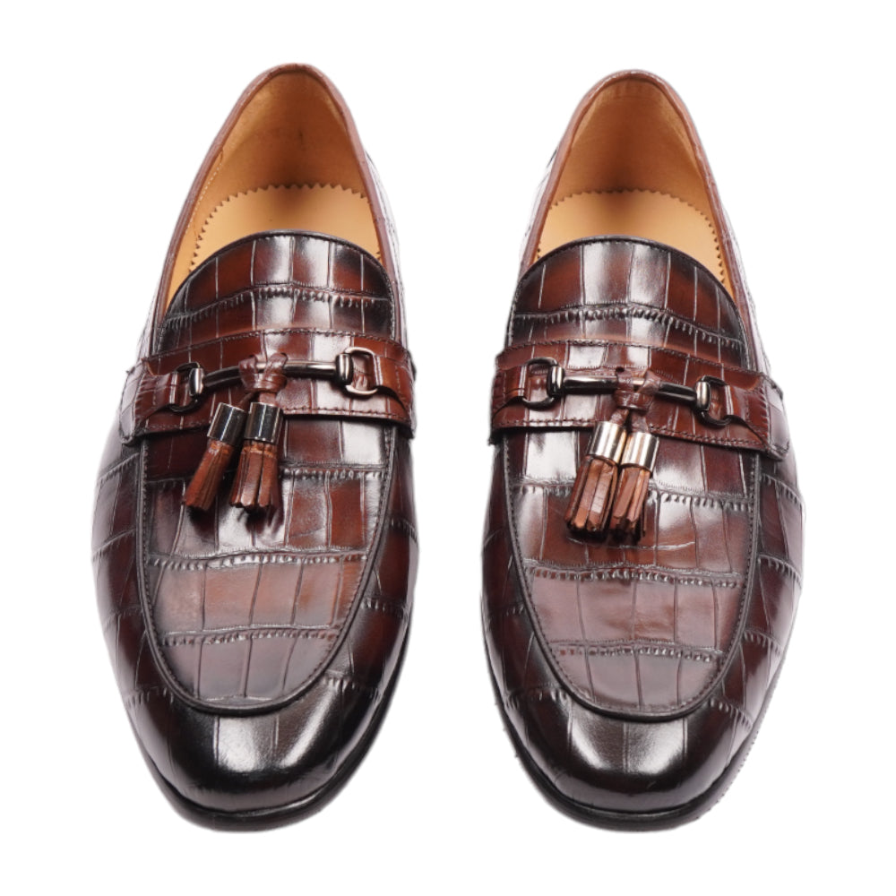 EXCELLENT MEN SHOES A195-045 BRN IR 43