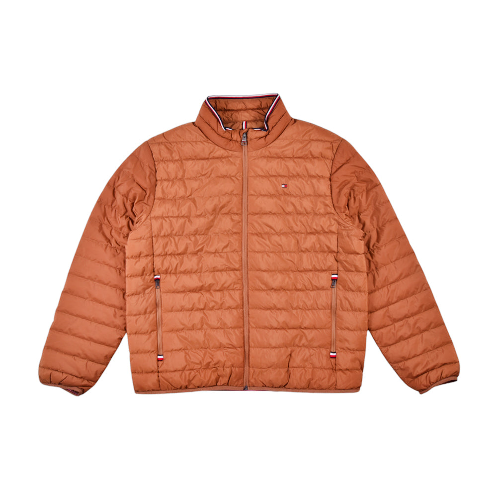 TH MEN L/S PUFFER  JACKET 78J6192-210 BRN M (IR.W)