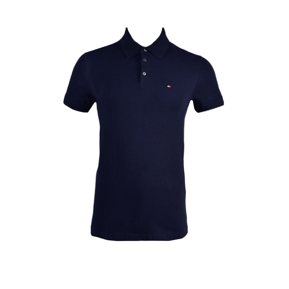 TH MEN S/S POLO SHIRT 78J0043-416 N.BLU L (IR.S)