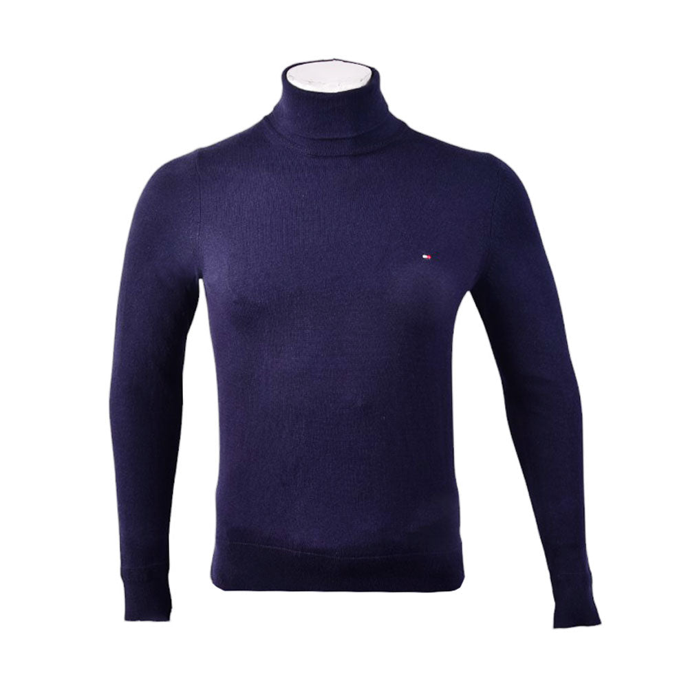 TH MEN L/S HIGH NECK SWEATER 78J9328-410 NVY S (IR.W)