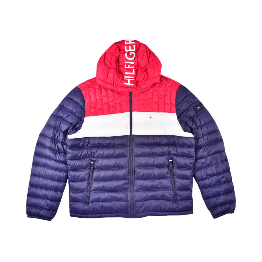 TH MEN L/S PUFFER JACKET 150AN555 RED/NVY M (IR.W)