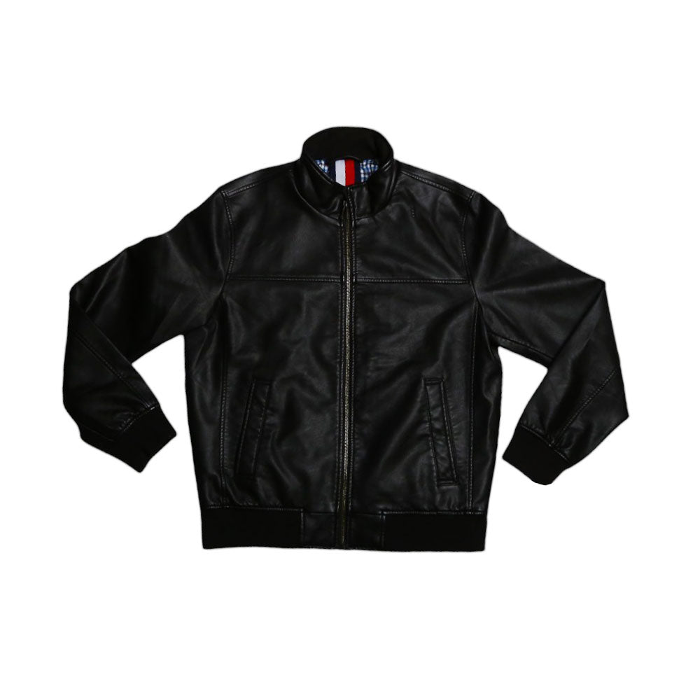TH MEN L/S LEATHER JACKET 156AU381 BRN L (IR.W)