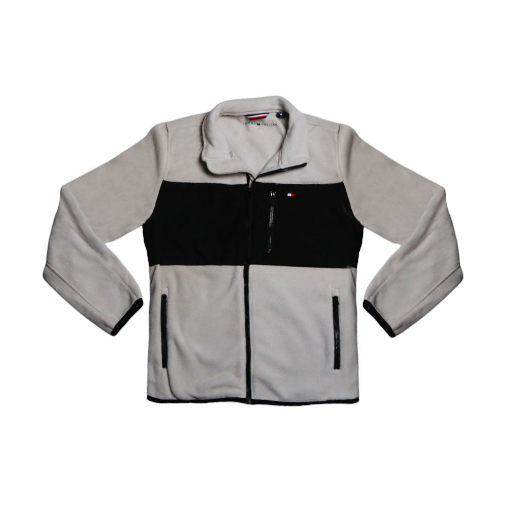 TH MEN L/S FLEECE ZIPPER 152AF777 WHT S (IR.W)