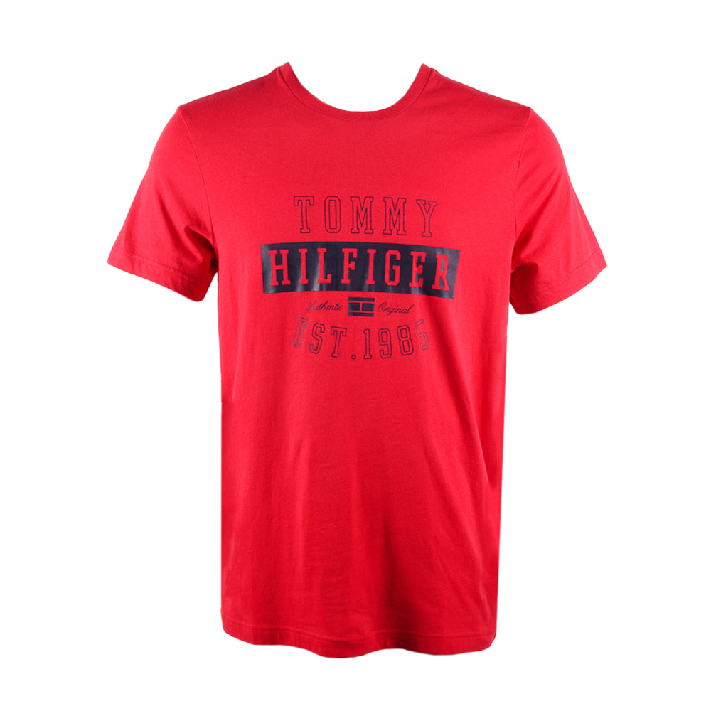 TH MEN S/S R.NECK T-SHIRT 09T4272-608 RED M (IR.S)