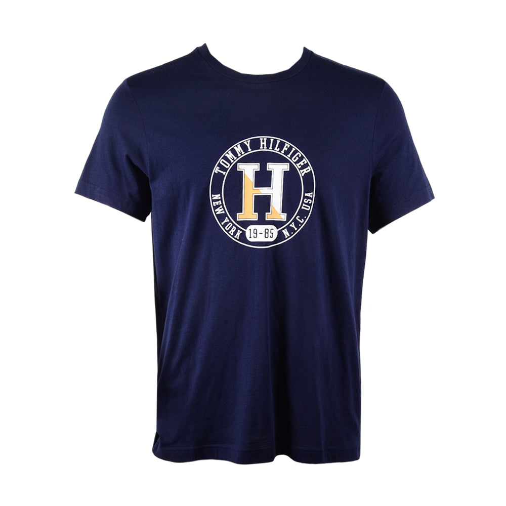 TH MEN S/S R.NECK T-SHIRT 09T4212-410 NVY L (IR.S)