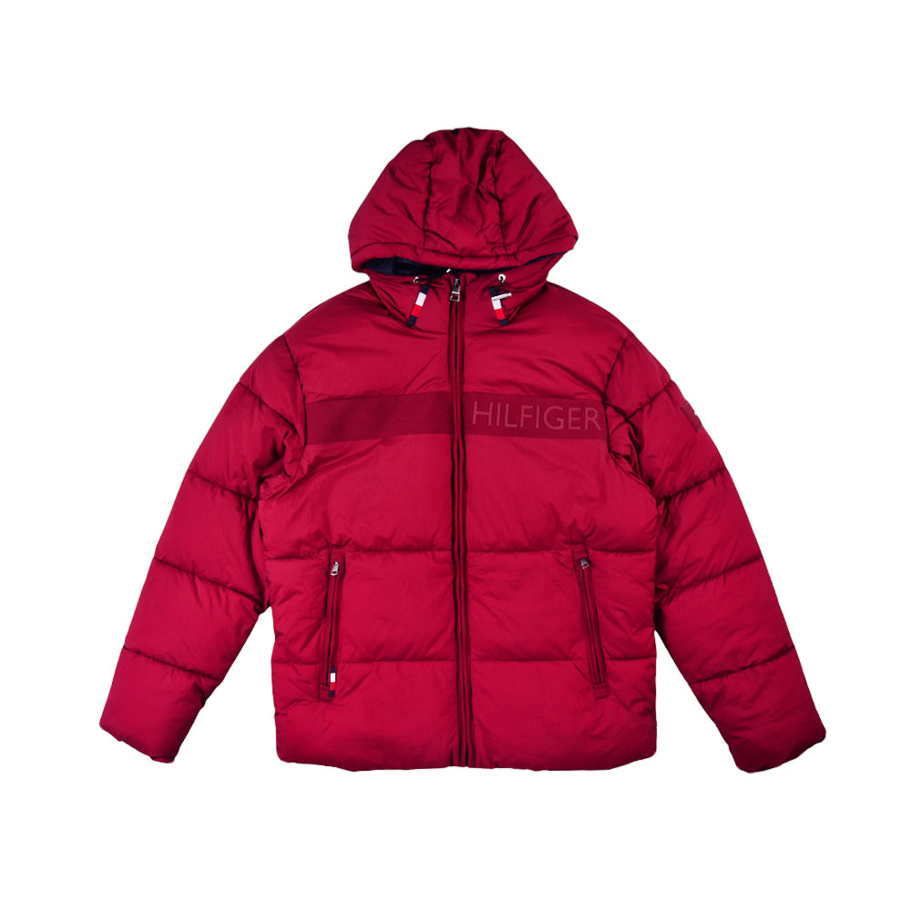 TH MEN L/S PUFFER JACKET WITH HOOD 78J9386-601 MRN L (IR.W)