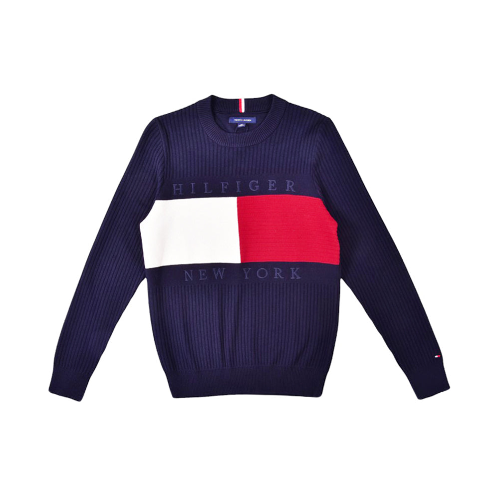 TH MEN L/S SWEATER 78J8823-410 NVY L (IR.W)