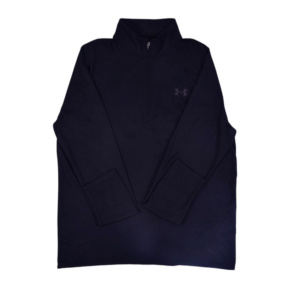 UA MEN L/S H/ZIPPER 1328495-001 BLK L (IR.W)
