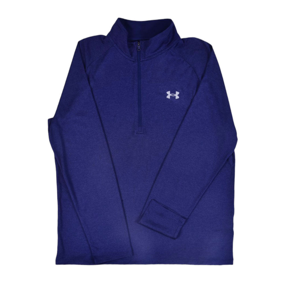 UA MEN L/S H/ZIPPER 1328495-409 NVY S (IR.W)