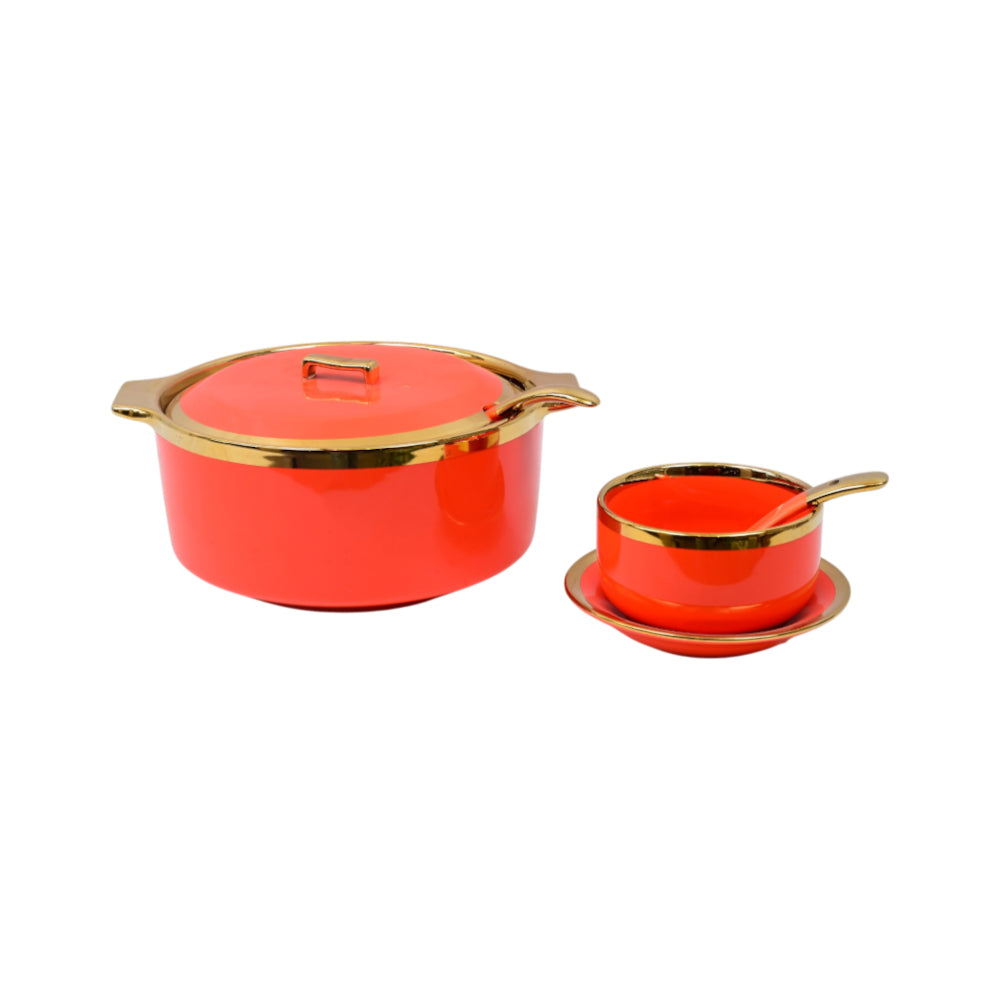 SOUP SET 23PC ENGLISH HJS03-5 ORANGE