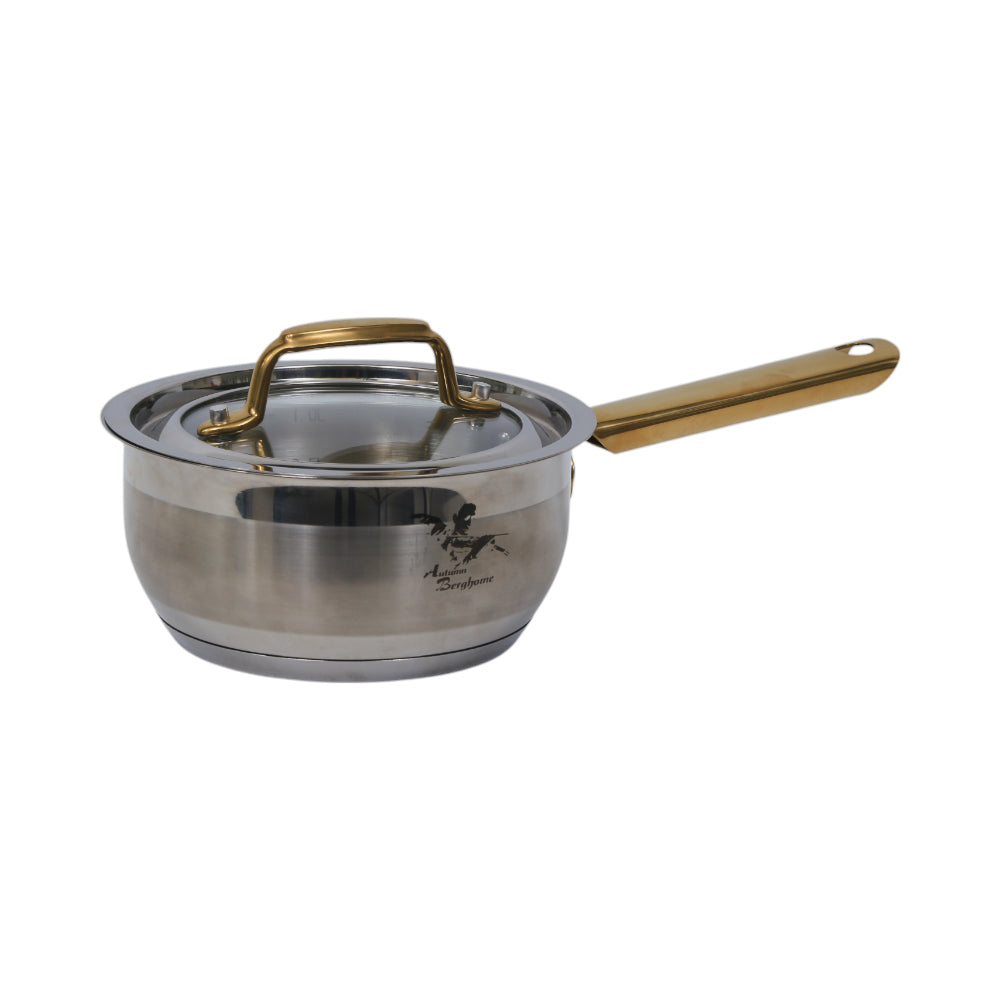 SAUCE PAN AUTUMN BERGHOME 1.5 LTR GOLDEN HANDLE