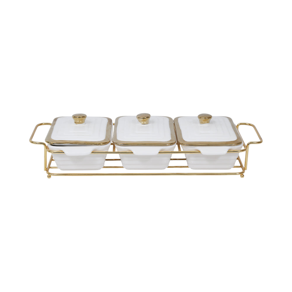 DISH SET 3PC PORCELAIN IR MH642